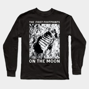 The first footprints on the Moon Black vintage Classic T-Shirt Long Sleeve T-Shirt